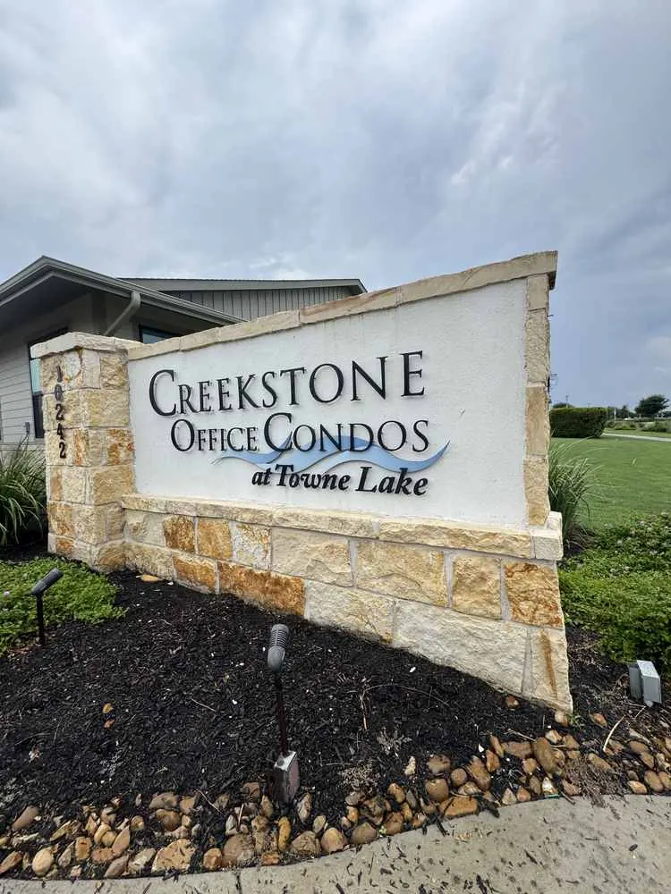 Commercial monument sign after washing