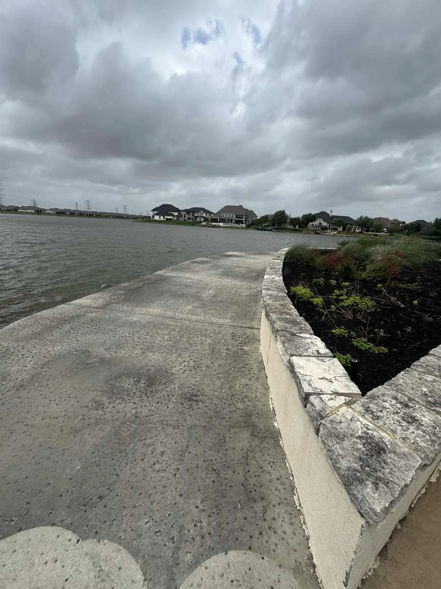 Seawall & Concrete Walkway before